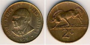 2 Cent Sudáfrica Bronce 