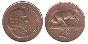 2 Cent Sudáfrica Bronce 