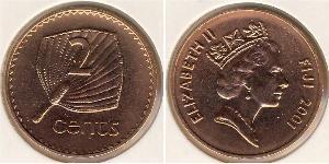 2 Cent Fidji Bronze Elizabeth II (1926-2022)