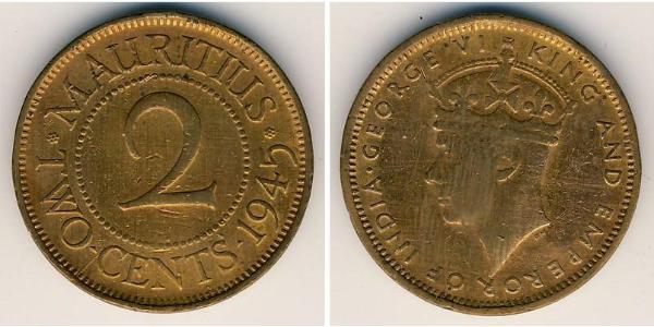 2 Cent Mauritius Bronze 
