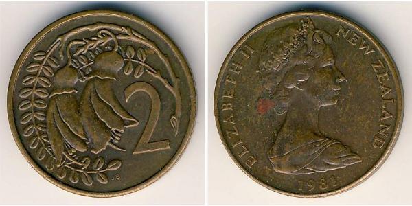 2 Cent Neuseeland Bronze Elizabeth II (1926-2022)