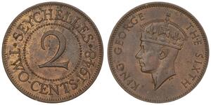2 Cent Seychellen Bronze 