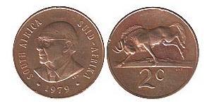 2 Cent Südafrika Bronze 