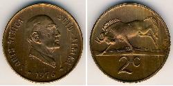2 Cent Sudafrica Bronzo 