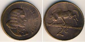 2 Cent Sudafrica Bronzo 