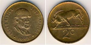 2 Cent Sudafrica Bronzo 