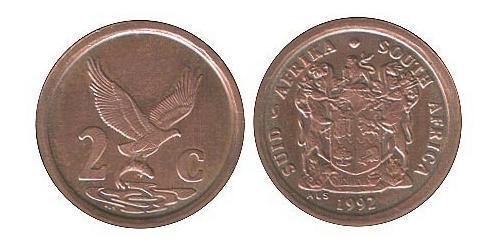 2 Cent Sudáfrica Cobre/Acero 
