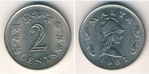 2 Cent Malta Cobre/Zinc 