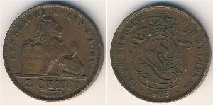 2 Cent Belgien Kupfer 