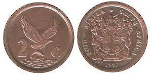 2 Cent Südafrika Kupfer/Stahl 