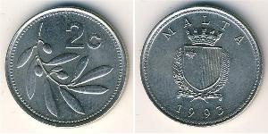 2 Cent Malta Kupfer/Zink 