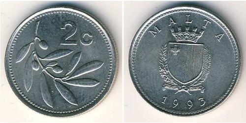 2 Cent Malta Kupfer/Zink 