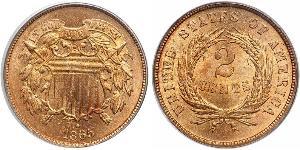 2 Cent Estados Unidos de América (1776 - ) Tin/Cobre/Zinc 