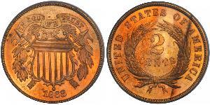 2 Cent USA (1776 - ) Tin/Copper/Zinc 