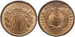 2 Cent USA (1776 - ) Tin/Copper/Zinc 