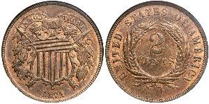 2 Cent USA (1776 - ) Tin/Copper/Zinc 