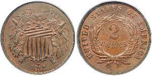 2 Cent Vereinigten Staaten von Amerika (1776 - ) Tin/Kupfer/Zink 