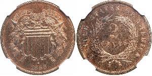 2 Cent Vereinigten Staaten von Amerika (1776 - ) Tin/Kupfer/Zink 