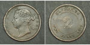 2 Cent Maurice  Victoria (1819 - 1901)