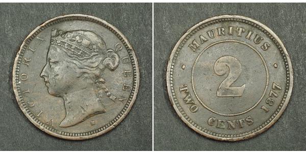 2 Cent Maurice  Victoria (1819 - 1901)