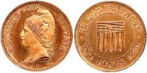 2 Cent Liberia 銅 