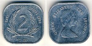 2 Cent  铝 伊丽莎白二世 (1926-2022)