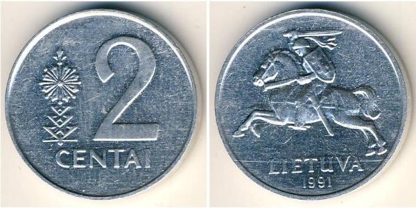 2 Cent 立陶宛 铝 