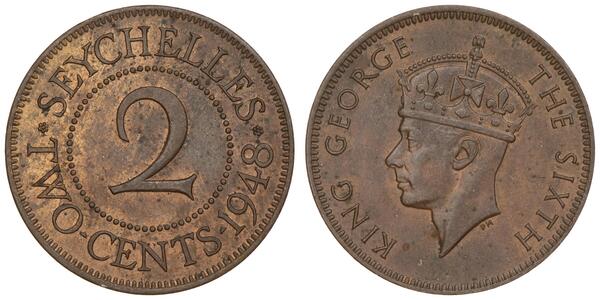 2 Cent Seychelles 青铜 