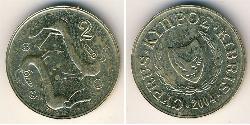 2 Cent 賽普勒斯 黃銅 