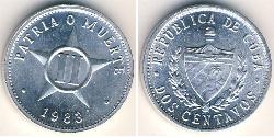 2 Centavo Cuba Aluminio 