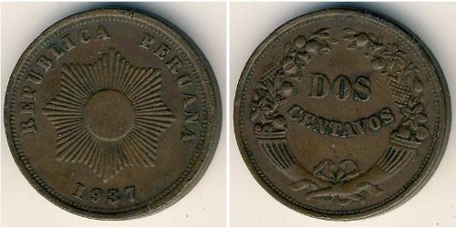 2 Centavo Perú Bronce 