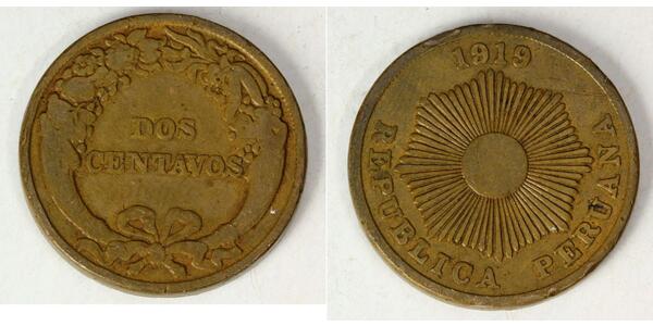 2 Centavo Peru Bronze 