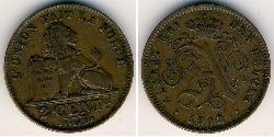 2 Centavo Bélgica Cobre 