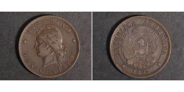 2 Centavo Argentine Republic (1861 - ) Copper 