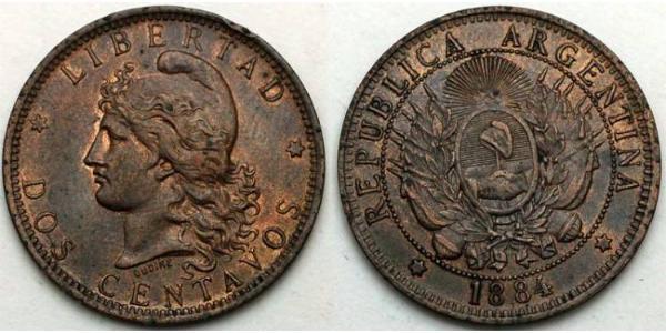 2 Centavo Argentine Republic (1861 - ) Copper 