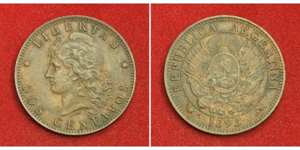 2 Centavo Argentine Republic (1861 - ) Copper 