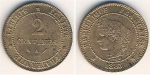 2 Centavo French Third Republic (1870-1940)  Copper 