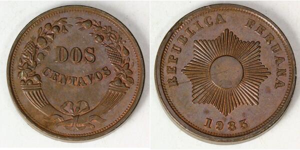 2 Centavo Peru Copper 