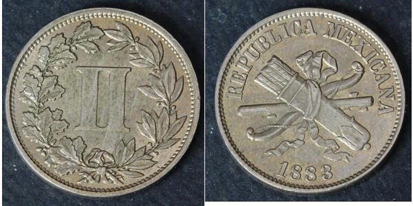 2 Centavo Mexique (1867 - ) Cuivre/Nickel 