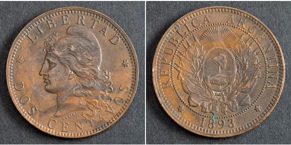 2 Centavo Argentinien (1861 - ) Kupfer 