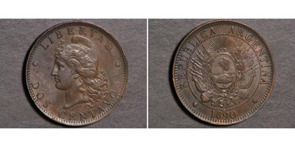 2 Centavo Argentinien (1861 - ) Kupfer 