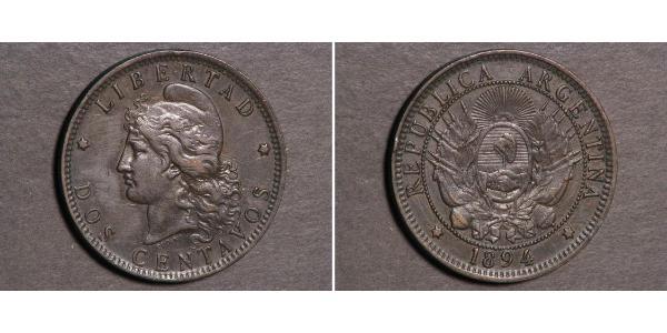 2 Centavo Argentinien (1861 - ) Kupfer 