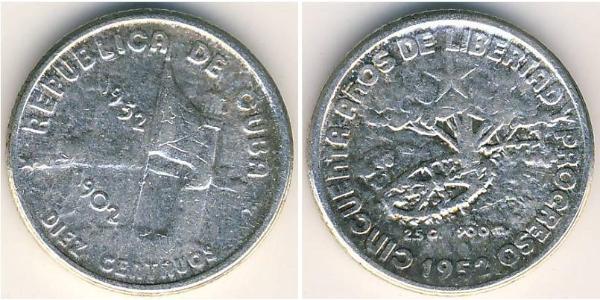 2 Centavo Cuba 銀 