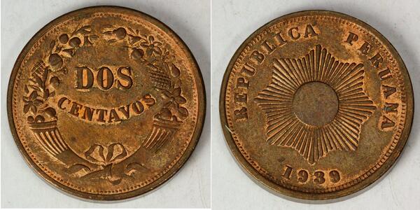 2 Centavo 秘鲁 銅 