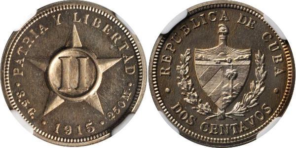 2 Centavo Cuba 銅/镍 