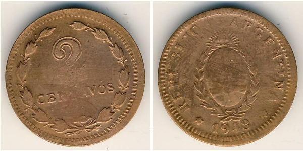 2 Centavo 阿根廷 青铜 