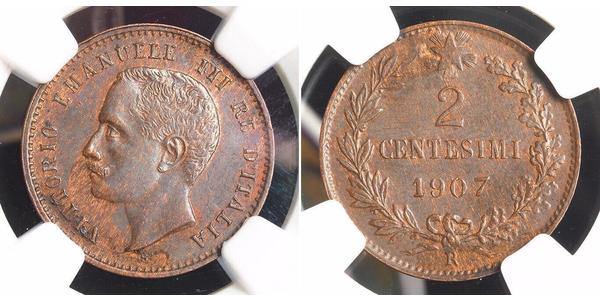 2 Centesimo Kingdom of Italy (1861-1946) Copper 