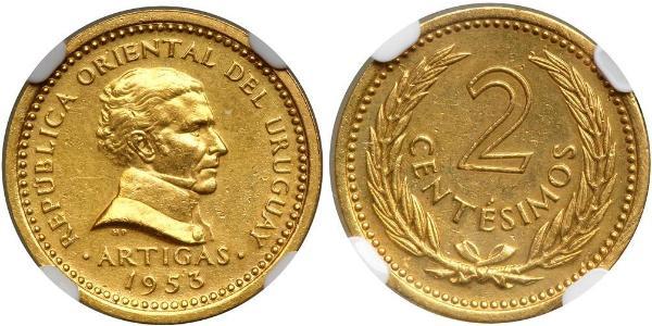 2 Centesimo Uruguay Gold José Gervasio Artigas
