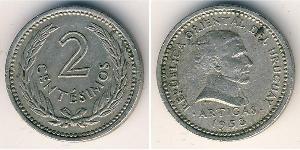 2 Centesimo Uruguay Kupfer/Nickel 