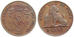 2 Centime Belgique Cuivre Léopold Ier de Belgique (1790-1865)
